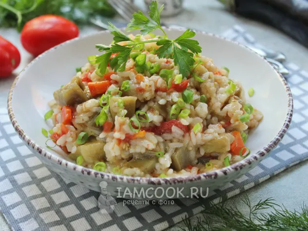 Фото блюда: Рис с баклажанами в мультиварке