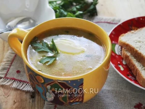 Фото готового блюда: Грибной суп из свежих грибов