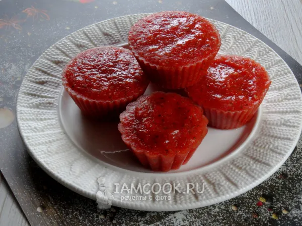 Фото блюда: Заморозка помидоров с перцем на зиму