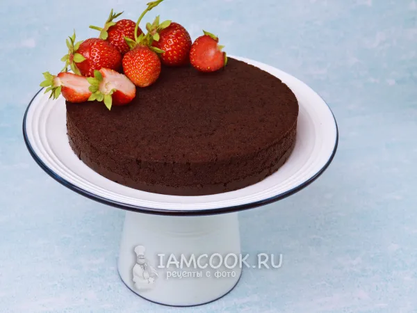 Фото блюда: Шоколадный бисквит без яиц