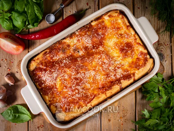 Фото блюда: Пирог с картошкой и сулугуни