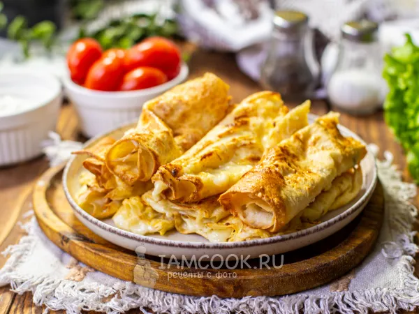 Фото блюда: Лаваш с сыром в аэрогриле