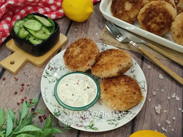 Фото блюда: Рыбные котлеты с крабовыми палочками