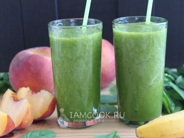 Фото блюда: Смузи со шпинатом и бананом