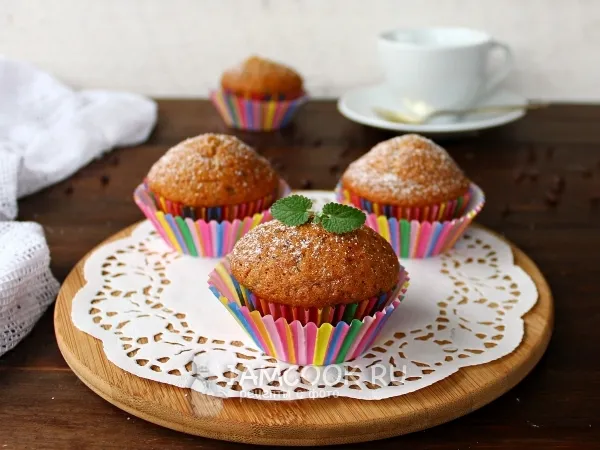 Фото блюда: Медовые кексы с шоколадом