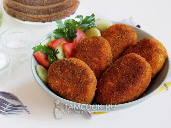 Фото готового блюда: Котлеты из вареного минтая