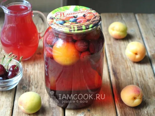Фото блюда: Абрикосово-вишневый компот на зиму