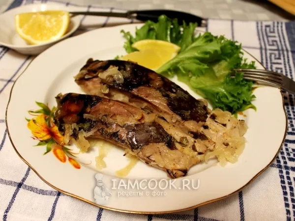 Фото блюда: Карп в лимонно-луковом маринаде, запеченный в духовке