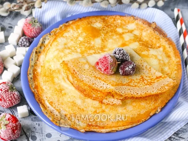 Фото блюда: Заварные блины на молоке и на кипятке