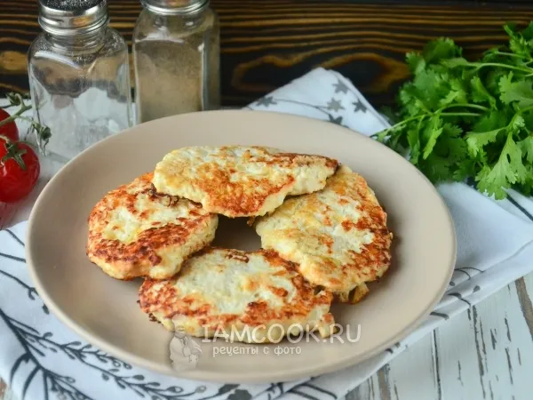 Фото блюда: Куриные котлеты с перцем и сыром