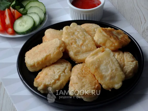 Фото блюда: Адыгейский сыр в кляре на сковороде