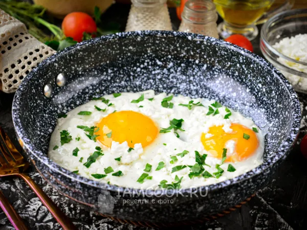Фото блюда: Яичница с творогом