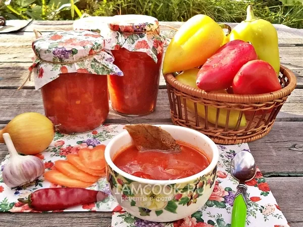 Фото блюда: Лечо с морковью и луком