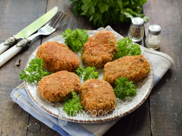 Фото готового блюда: Котлеты из риса и гречки (постные)