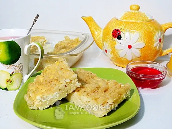 Фото блюда: Макароны с творогом в духовке