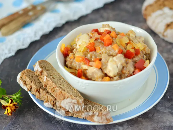 Фото блюда: Ячневая каша с курицей