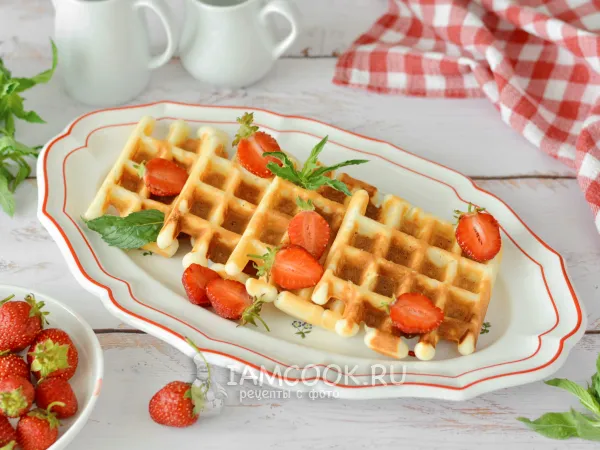 Фото готового блюда: Венские вафли с рикоттой