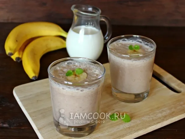 Фото блюда: Банановый смузи с молоком