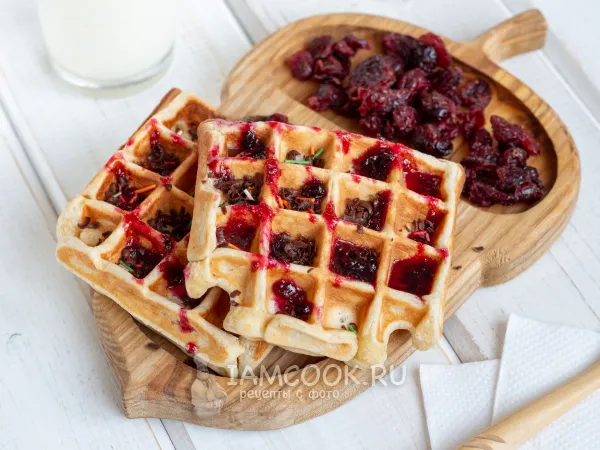 Фото готового блюда: Бельгийские вафли на сметане