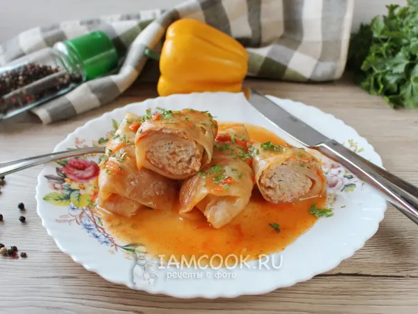 Фото блюда: Голубцы в томатном соусе в мультиварке