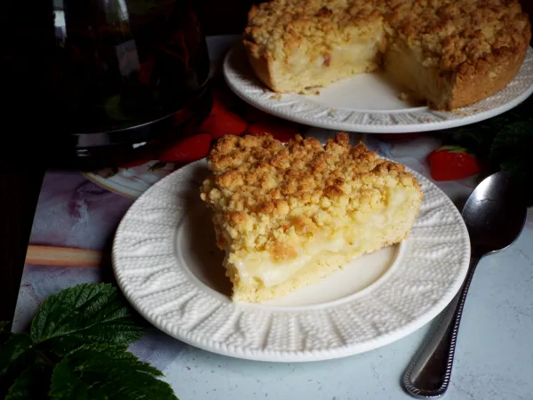 Фото блюда: Насыпной пирог с заварным кремом