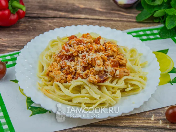 Фото блюда: Лингвини болоньезе