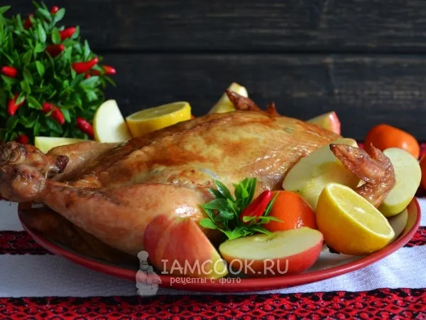 Фото блюда: Фаршированная курица без костей