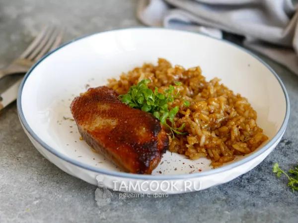 Фото блюда: Грудка утиная с рисом в духовке