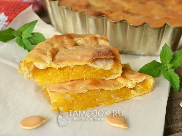 Фото блюда: Постный пирог с тыквой