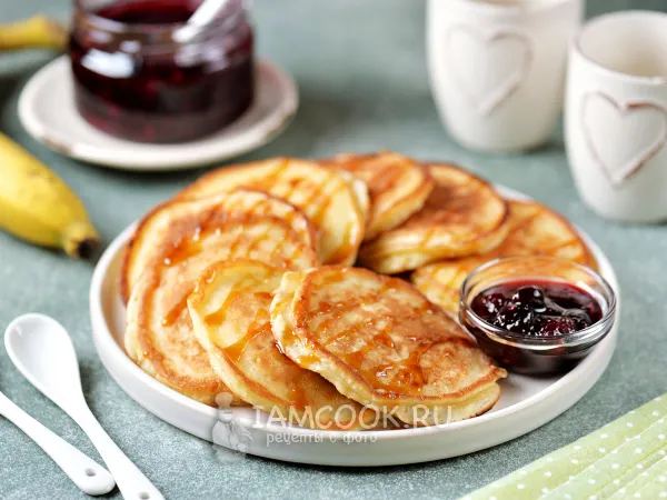 Фото блюда: Банановые оладьи на сметане