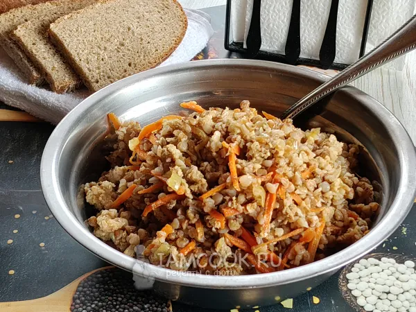 Фото готового блюда: Гречка по-флотски