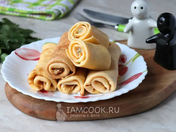 Фото блюда: Яичные блинчики с майонезом