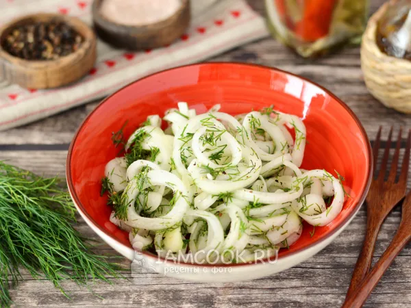 Фото блюда: Хрустящий маринованный лук