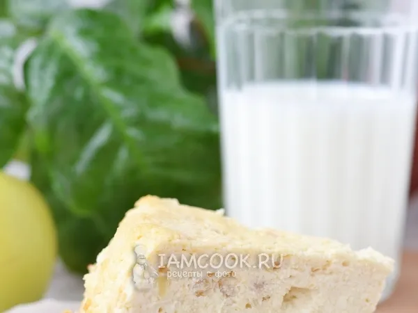 Фото блюда: Творожная запеканка с яблоком по Дюкану