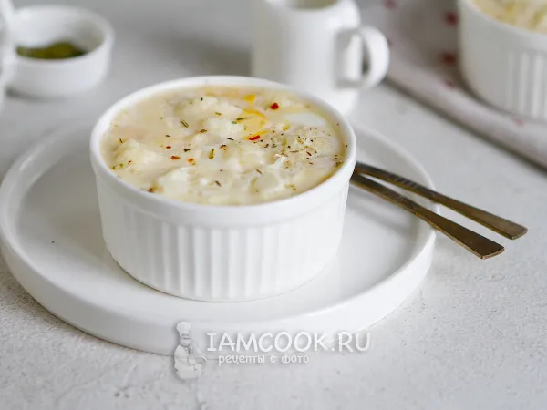 Фото готового блюда: Омлет с цветной капустой в пароварке