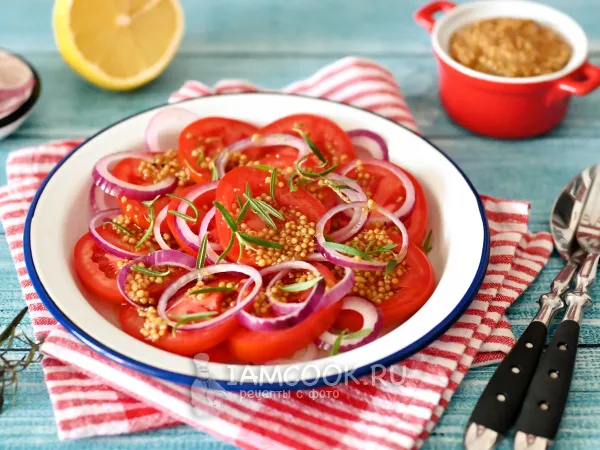 Фото блюда: Салат с дижонской горчицей и помидорами