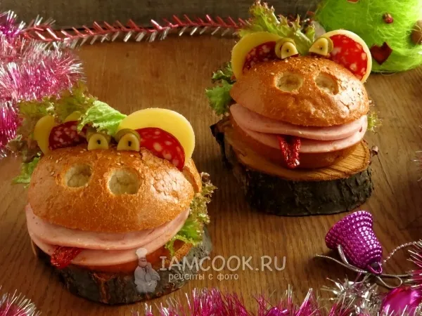 Фото блюда: Бутерброд «Обезьяна»