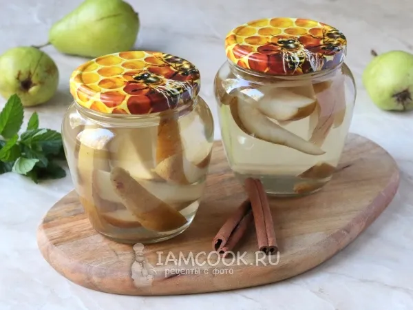 Фото блюда: Компот из груш с корицей на зиму