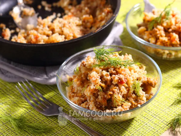 Фото готового блюда: Кус-кус с фаршем