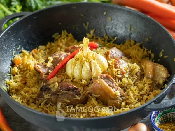 Фото блюда: Плов из баранины в казане