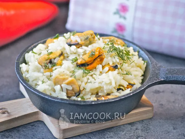 Фото готового блюда: Рис с мидиями