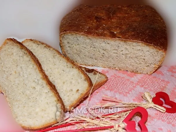 Фото готового блюда: Творожный хлеб с ячменными хлопьями