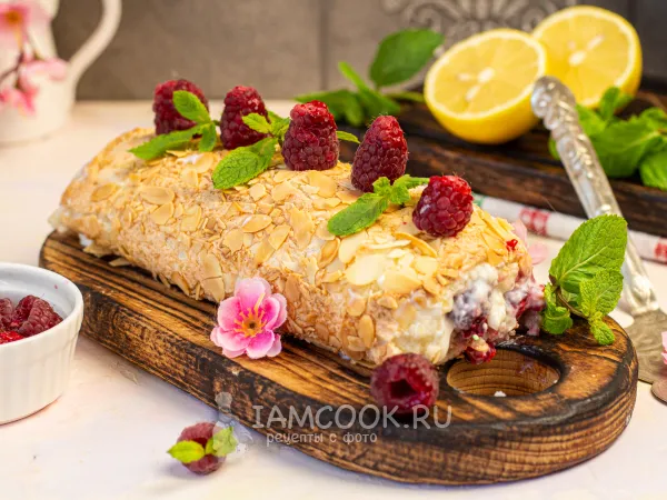 Фото блюда: Кето меренговый рулет