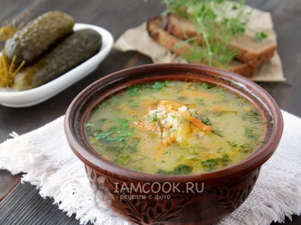 Фото готового блюда: Рассольник вегетарианский