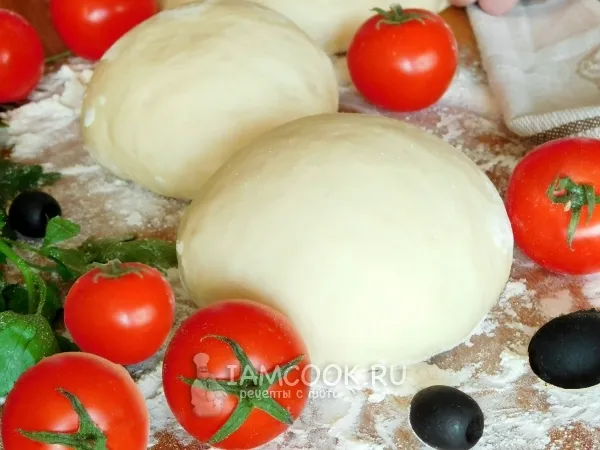 Фото блюда: Постное дрожжевое тесто для пиццы