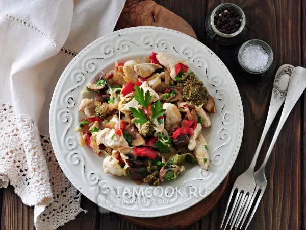 Фото блюда: Филе куриное с брокколи и болгарским перцем