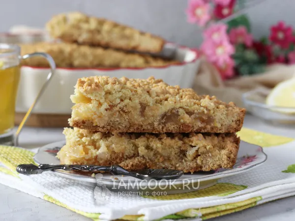 Фото готового блюда: Тёртый лимонный пирог