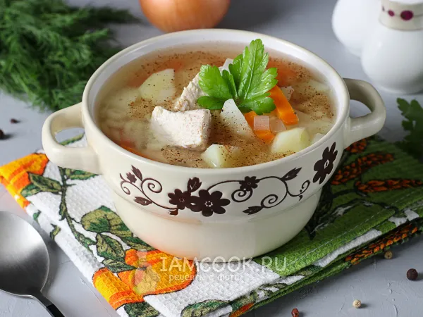 Фото готового блюда: Диетический суп из индейки