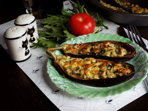 Фото блюда: Кучерикас (запеченные баклажаны)