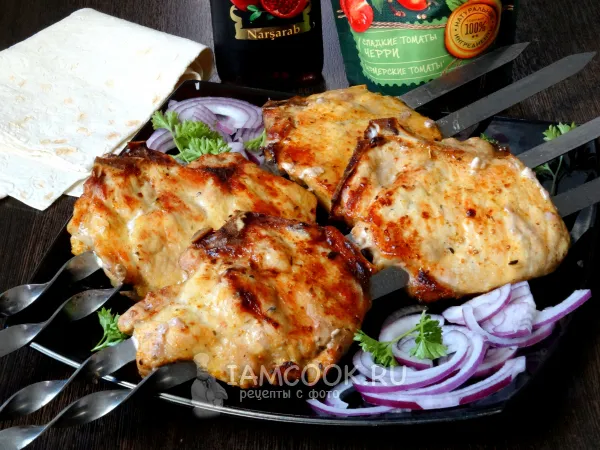 Фото готового блюда: Шашлык из антрекота свинины